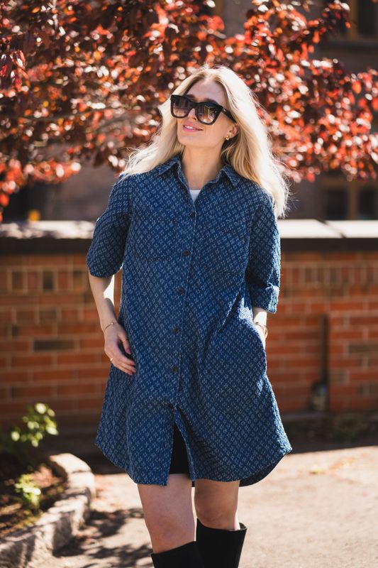 Sardia Dress Ditressed Blue Denim