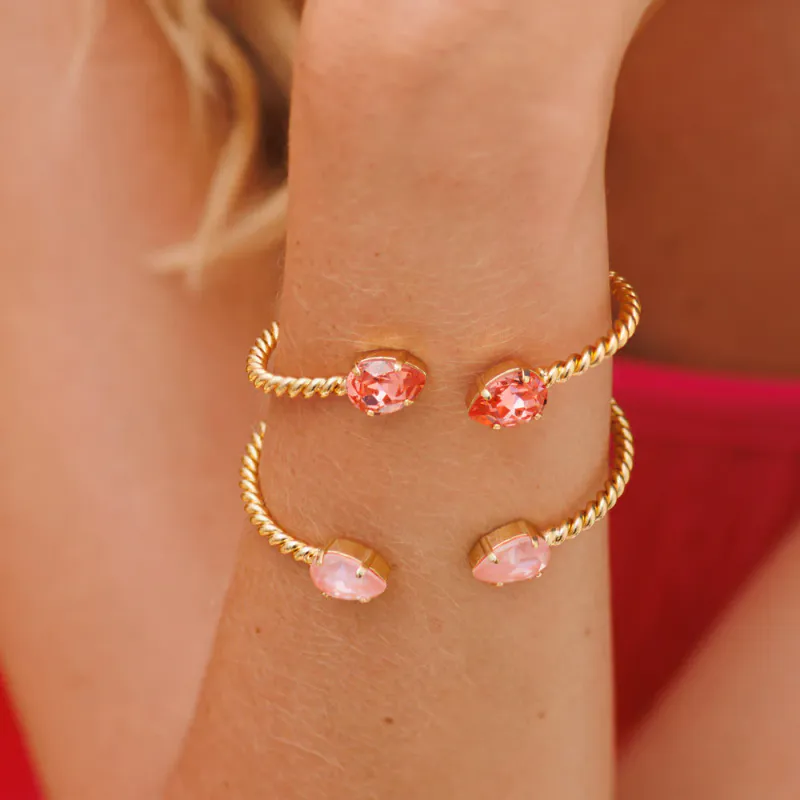 Mini Drop Bracelet Gold Rose Peach 