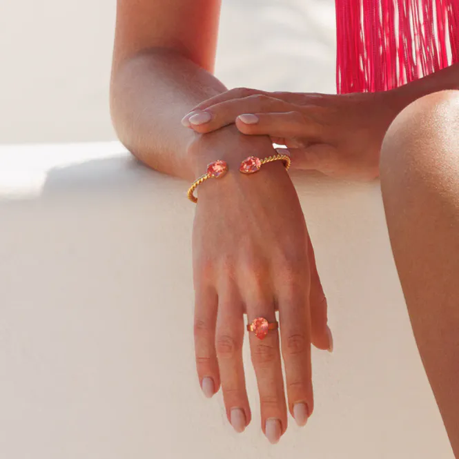 Hovedbilde Mini Drop Ring Gold Rose Peach 