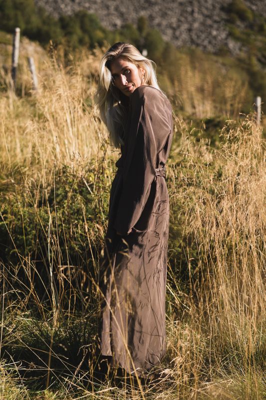 Bridget Long Dress Brown 