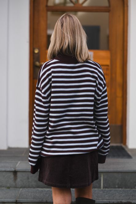 Hovedbilde Adanne Polo Knit Stripe Bordeaux