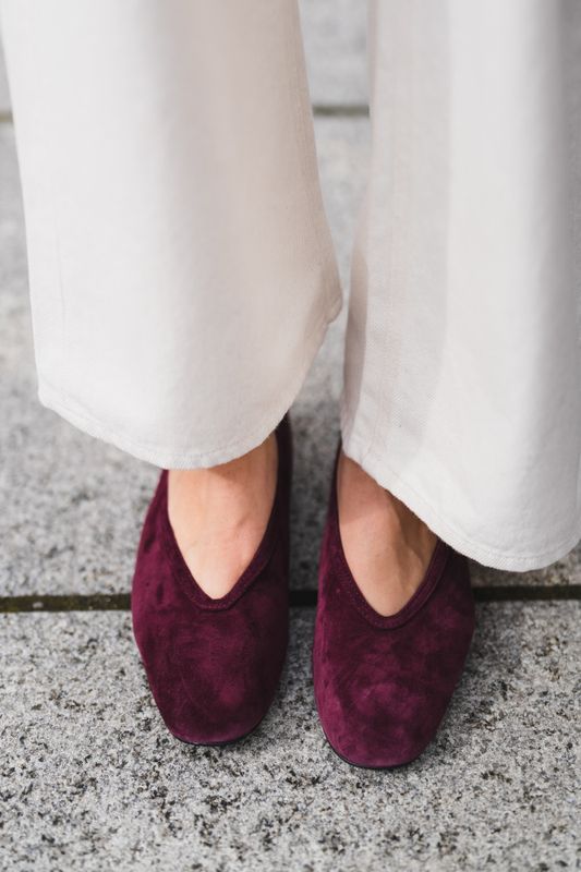 Leni Cherry Lacq Suede 
