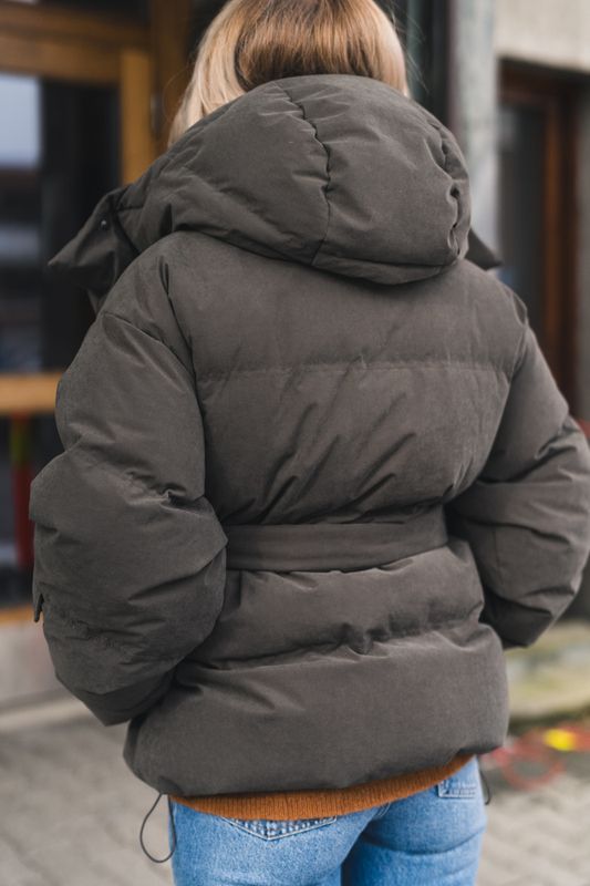 Steilia Brushed Down Jacket Grey 