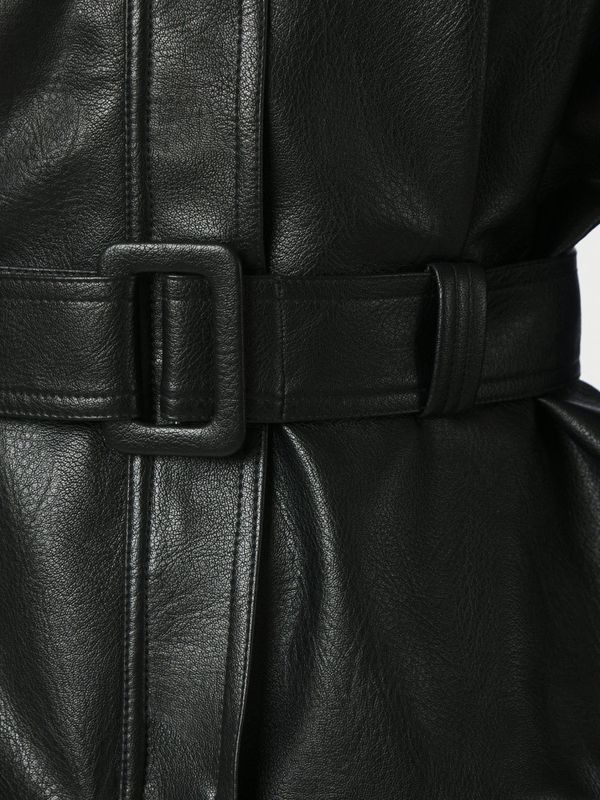Jaclyn Faux Leather Jacket Black 