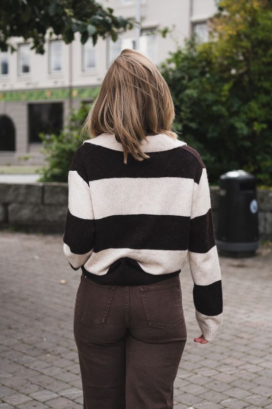 Charlott Pullover Whitecap Gray/Mole Stripe