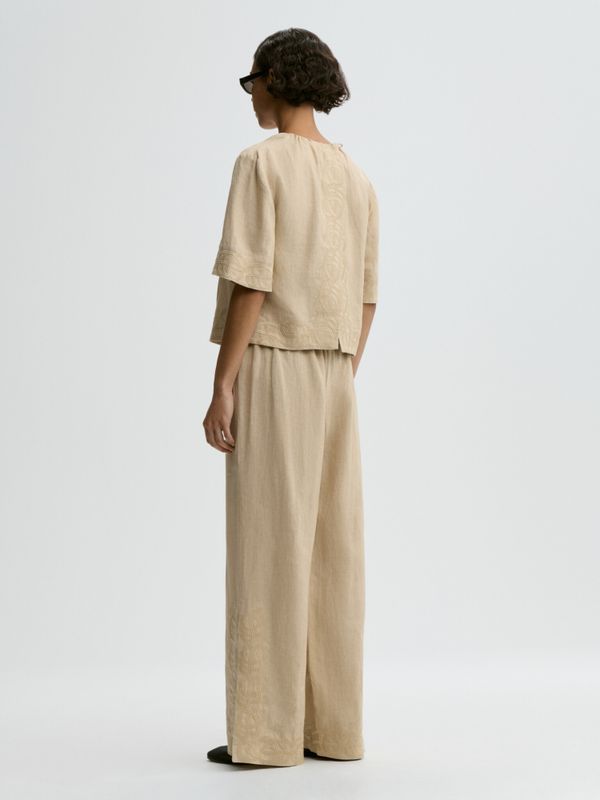 Marian Linen Top Old Beige 