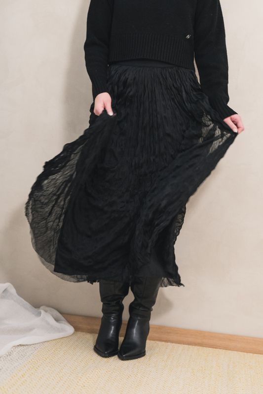 Tulla HW Long Skirt Black 