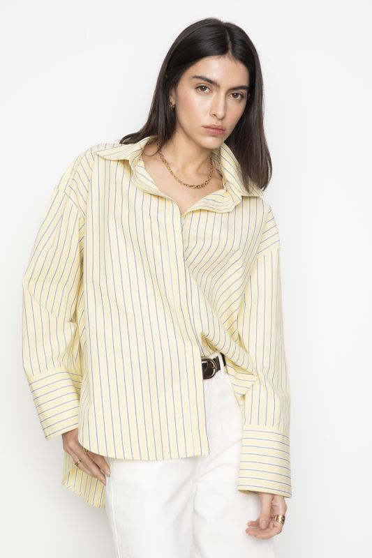 Nell Shirt Light Yellow Stripe 
