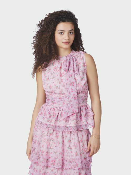 Hovedbilde Ansol Meadow Printed Top Light Pink 