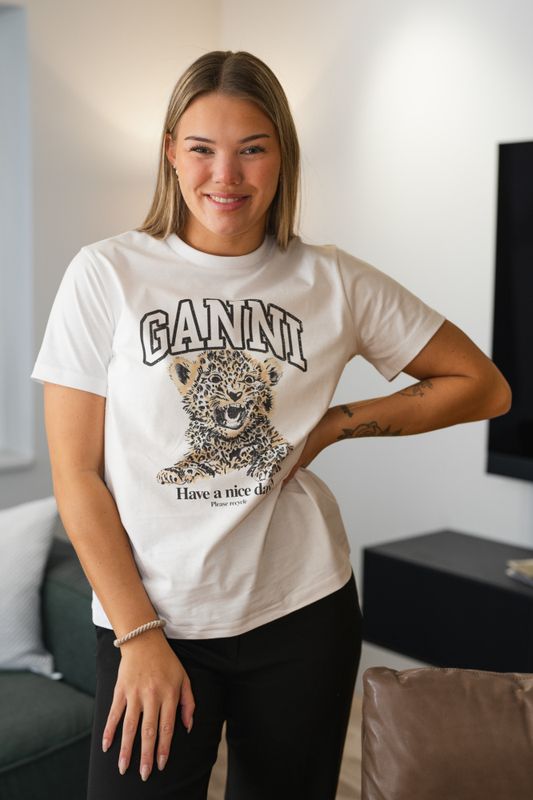 Basic Jersey Relaxed T-Shirt Leopard