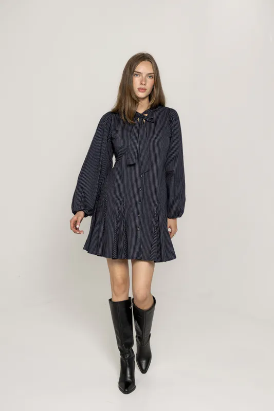 Vivienne Dress Pinstripe