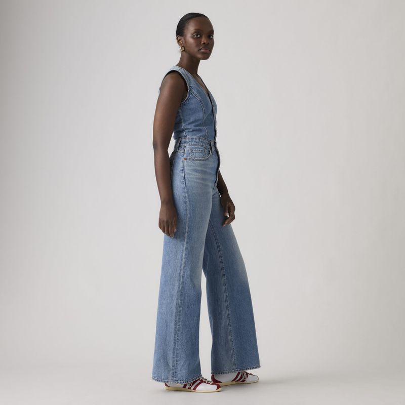 Denim Vest Wide Leg Jumpsuit Own It 