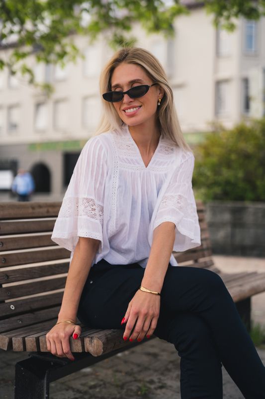 Siama S Voile Blouse White 