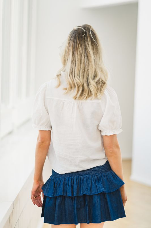 Odesa Linen Blouse White