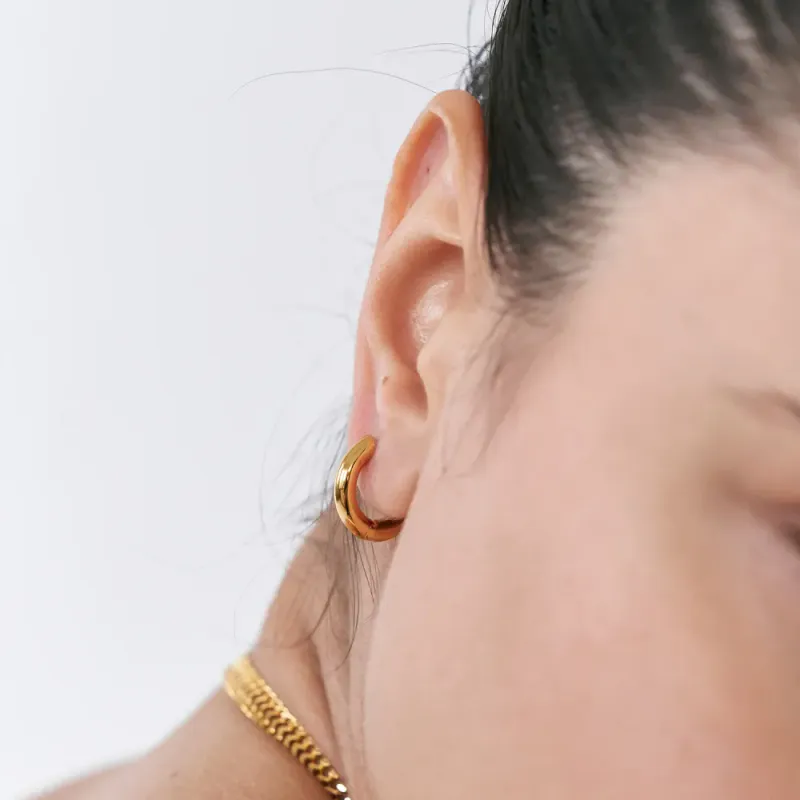 Mini Tube Hoops Gold 