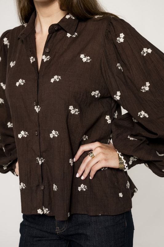 Anaya Shirt Cocoa Heritage