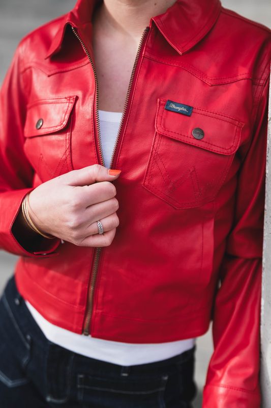 Slim Seamed Jacket Chili Pepper 