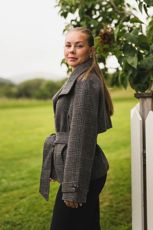Munet Check Jacket Dark Grey 