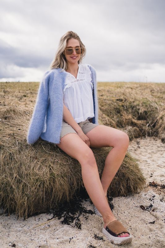 Jayla S Voile Top White 