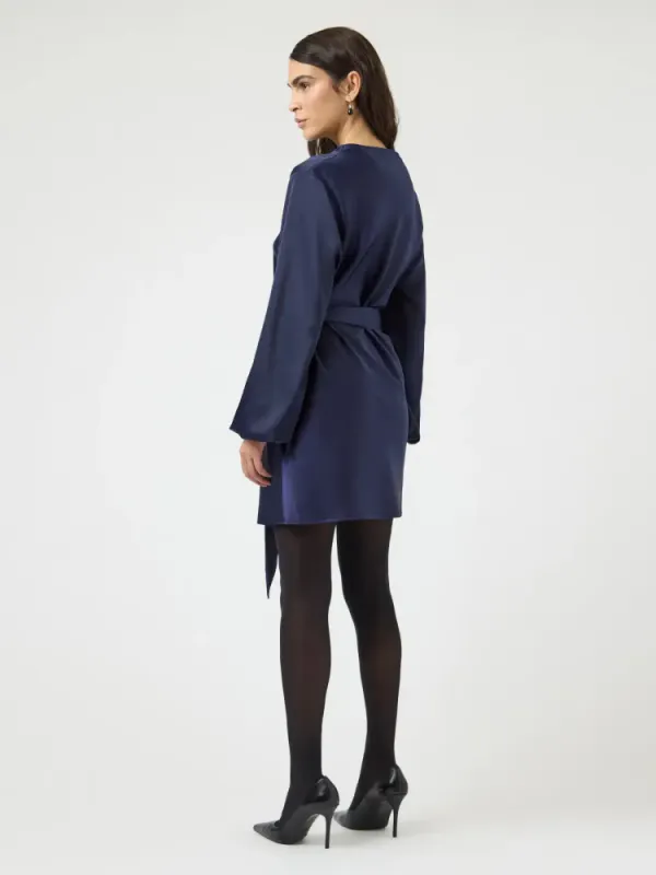 Thea LS Dress Evening Blue 