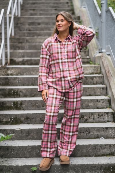 Hovedbilde Flannel Pyjamas Set Wild Orchid Pink