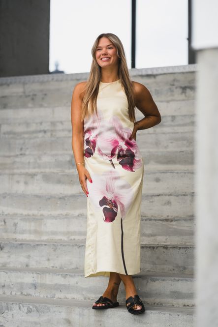 Hovedbilde Orchida Satin Long Dress Anise Flower 