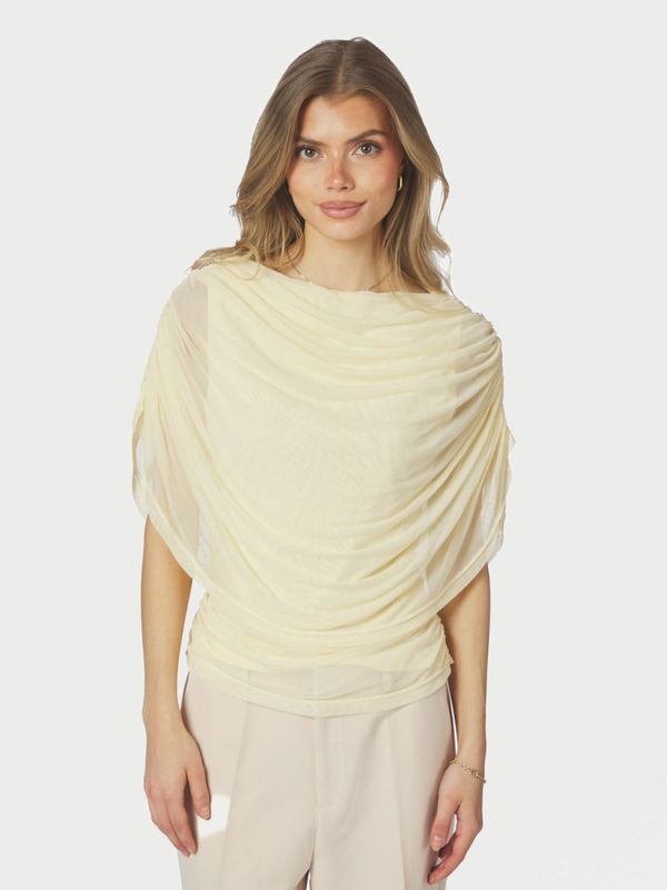 Cottuna Drapy Mesh Top Light Yellow 