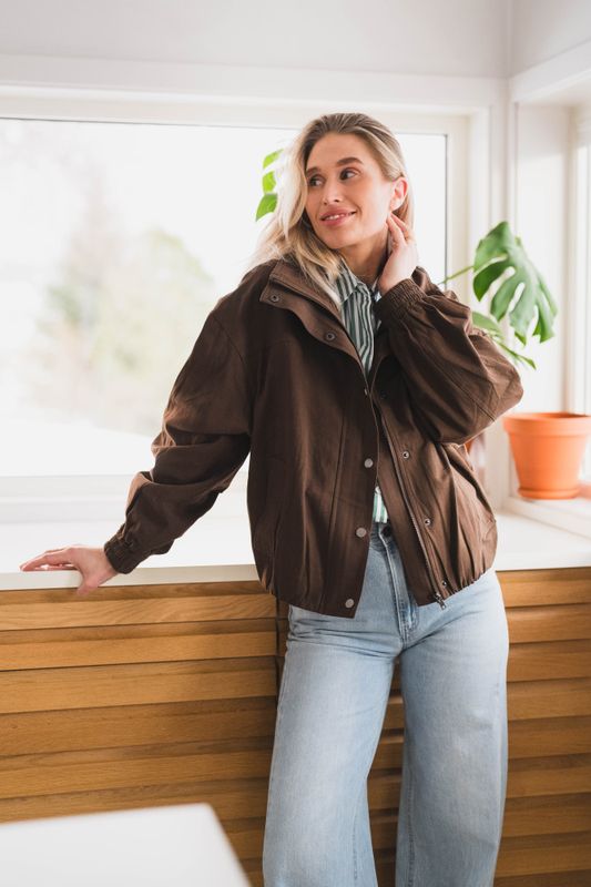 Selio Bomber Jacket Brown 