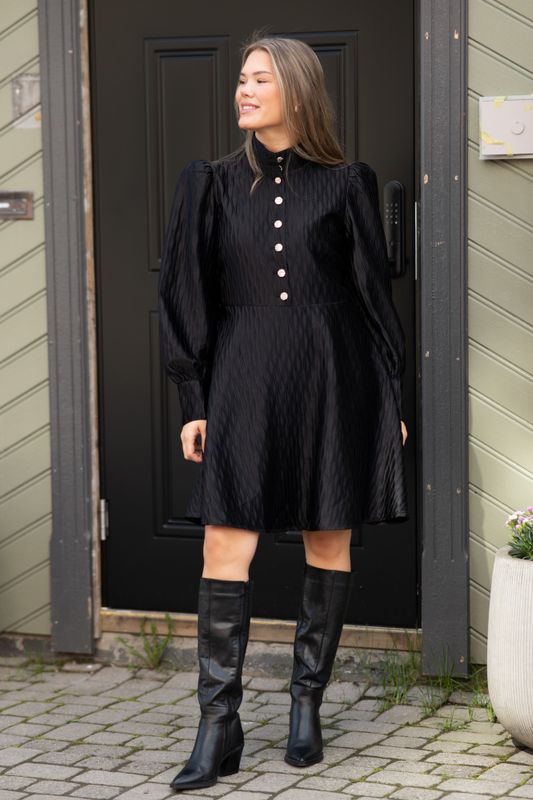 Ripple LS Dress Black 