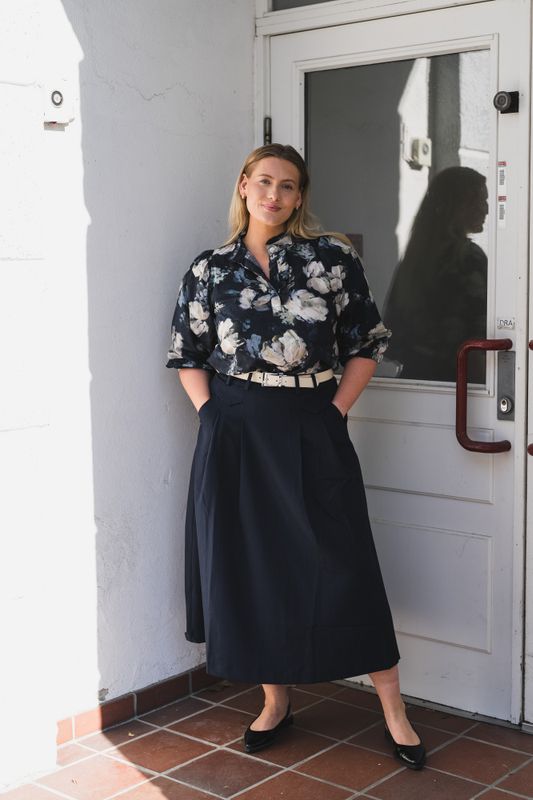 Ella Blouse Blue Garden