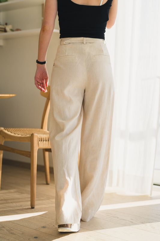 Zephyr Linen Pant Straw 
