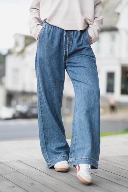 Hovedbilde Sophina Pullon Pants Washed Medium Blue 