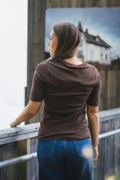 Hovedbilde Granny Embroidery SS Tee Mocca 