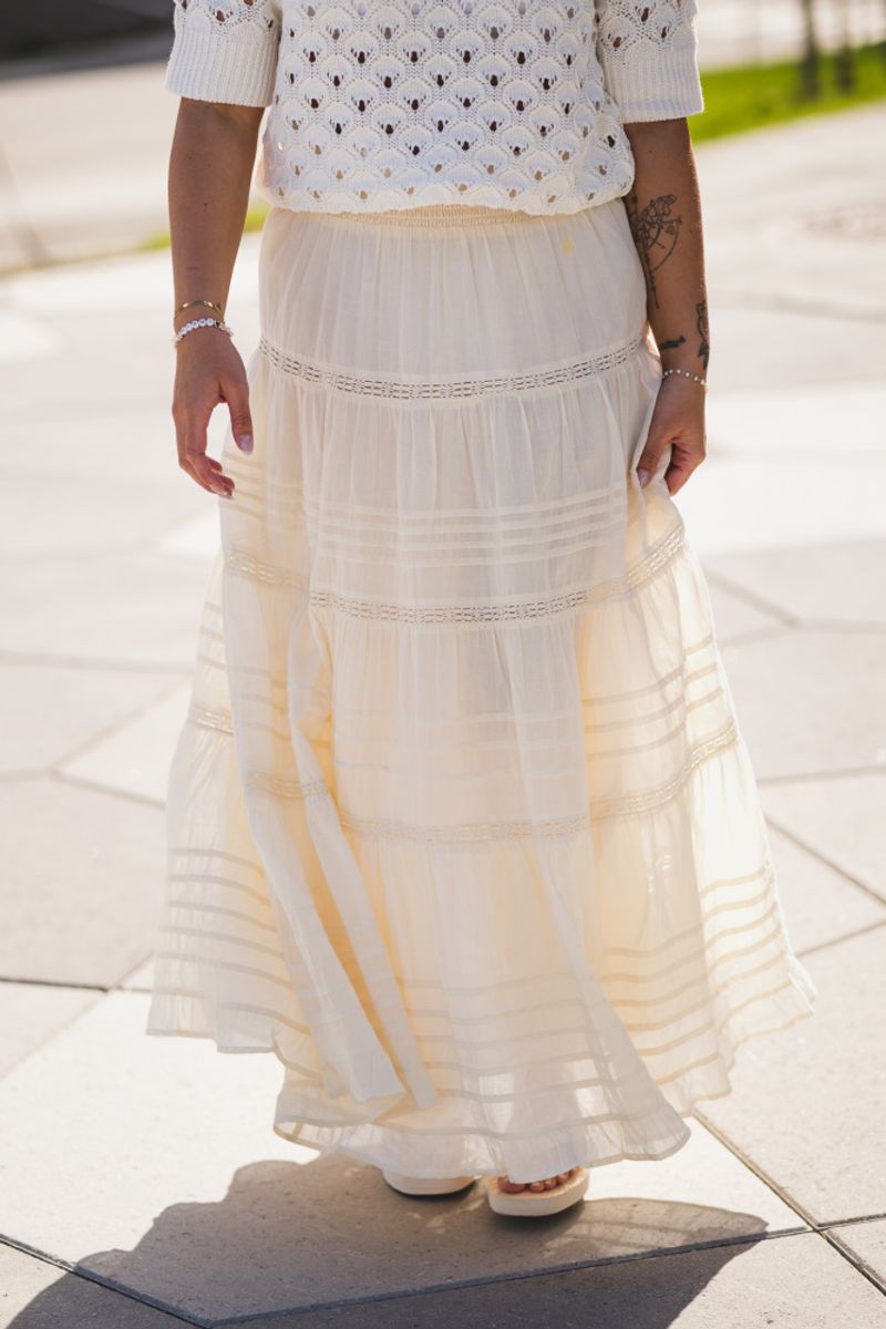 Felicia S Voile Skirt Light Yellow 