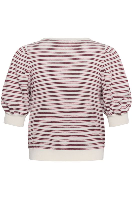 Bindi Cardigan Burnt Russet Stripe 