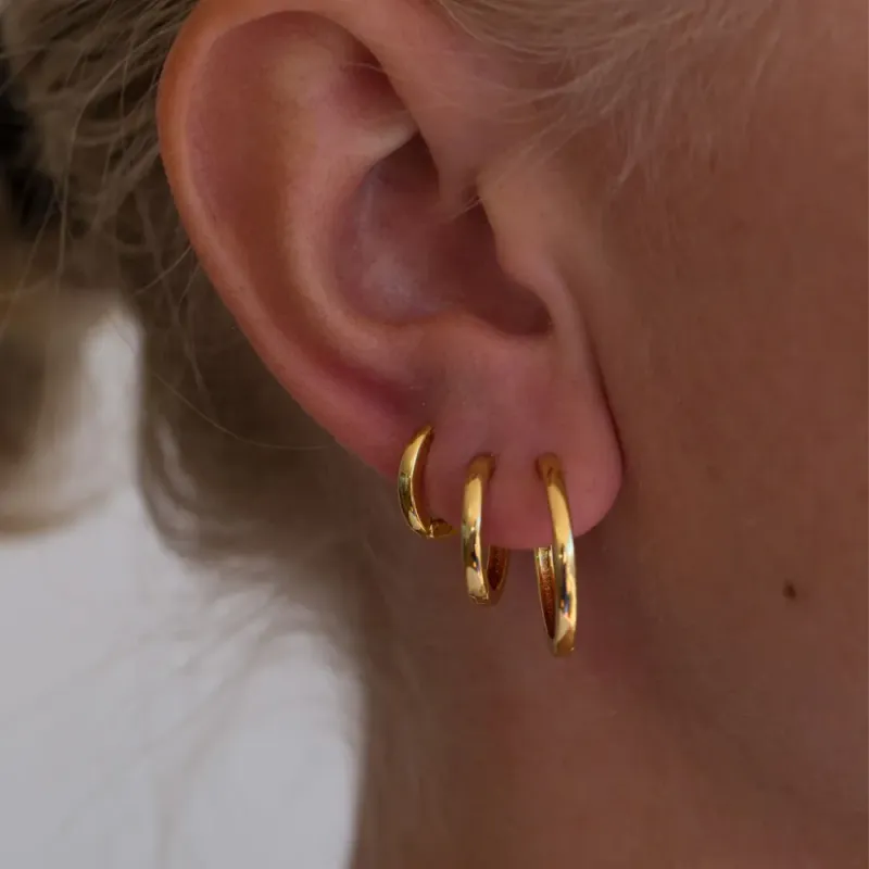 20mm Basic Hoops Gold 