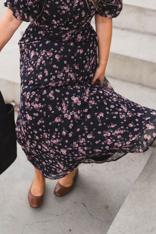 Kikka Mini Flower Dress Black 