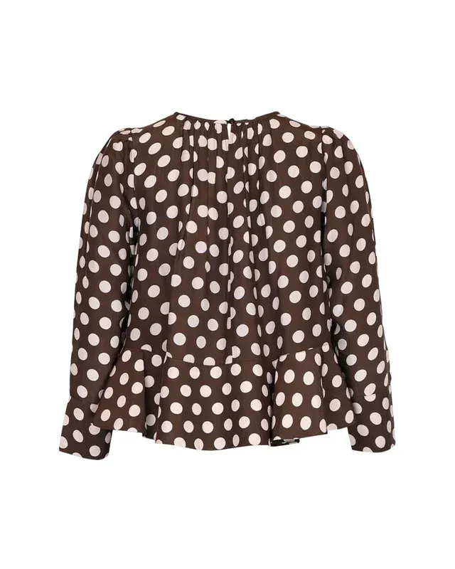 Striped Organza Blouse Dots 