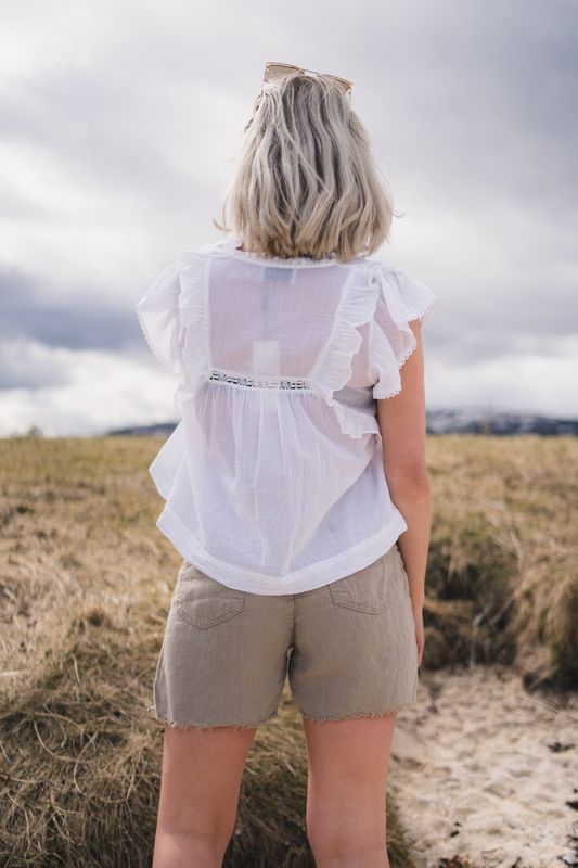 Jayla S Voile Top White 