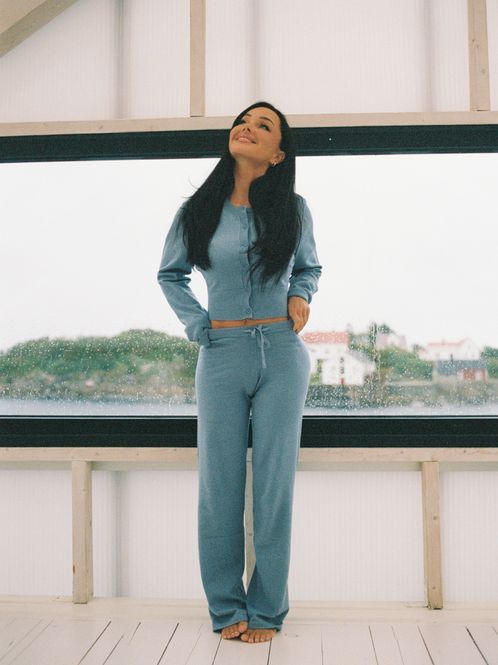 Hovedbilde Straight Knit Pants Blue 