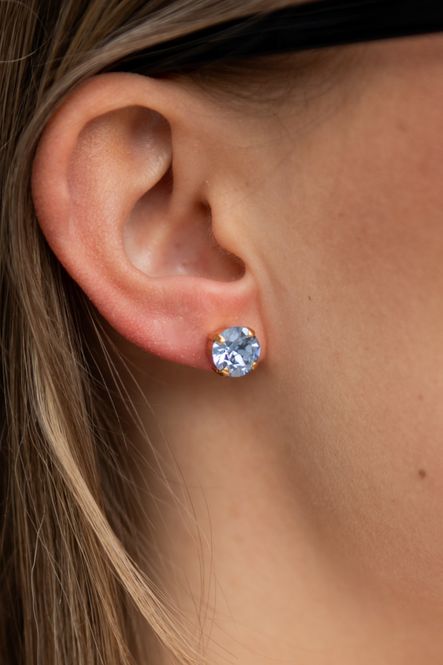 Hovedbilde Classic Stud Earrings Gold Light Sapphire 