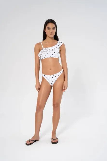 Hovedbilde Helle Polka Dot Top White/Navy 