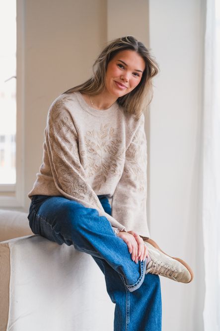 Hovedbilde Helene Merino Sweater Beige 