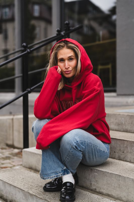 Harvey Sweatshirt Tango Red 