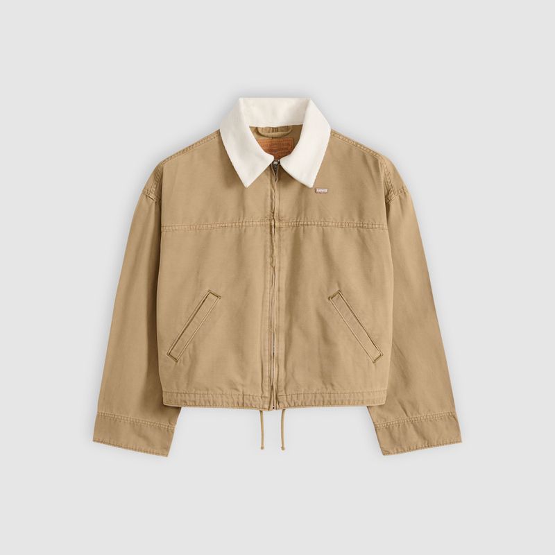 Loose Workwear Jacket Canvas Kelp