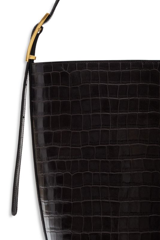Elly Bucket Bag Embossed Dark Brown 