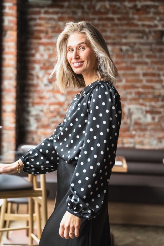 Trine Shirt Black Dot 
