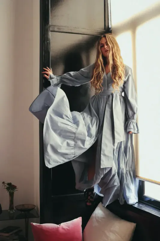 Coco Cotton Dress Breezy Blue 