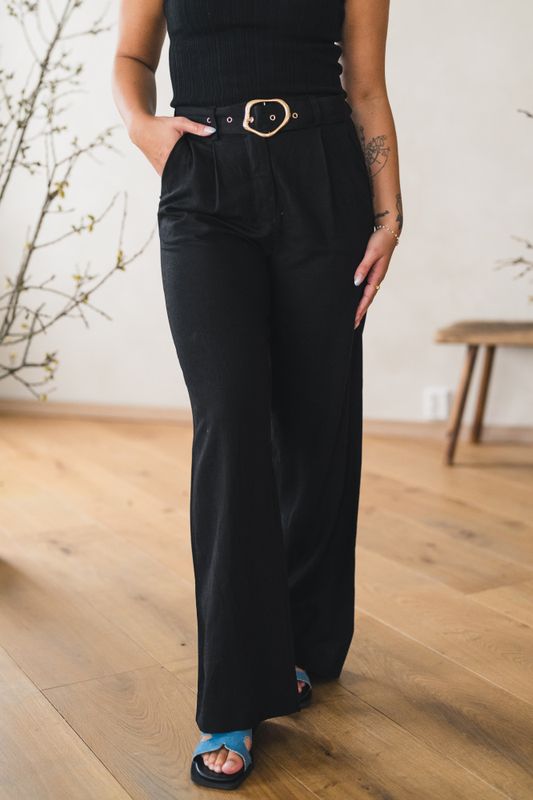 Zephyr Linen Pant Black 