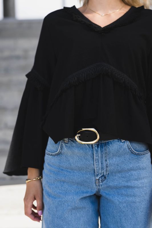 Eden Blouse Linen Black 